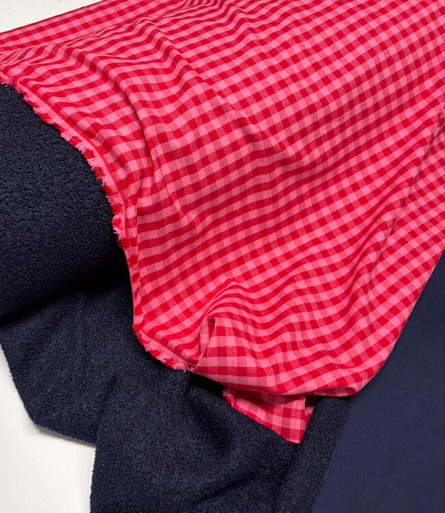 Vichy ruitjes flanel - roze