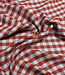 Vichy ruitjes flanel - ijsblauw en baksteenrood