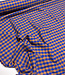 Vichy ruitjes flanel - caramel en kobaltblauw