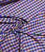 Vichy ruitjes flanel - caramel en kobaltblauw