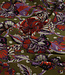 khakigroen lila en oranje paisley bloemen - ecovero viscose twill