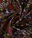 khakigroen lila en oranje paisley bloemen - ecovero viscose twill