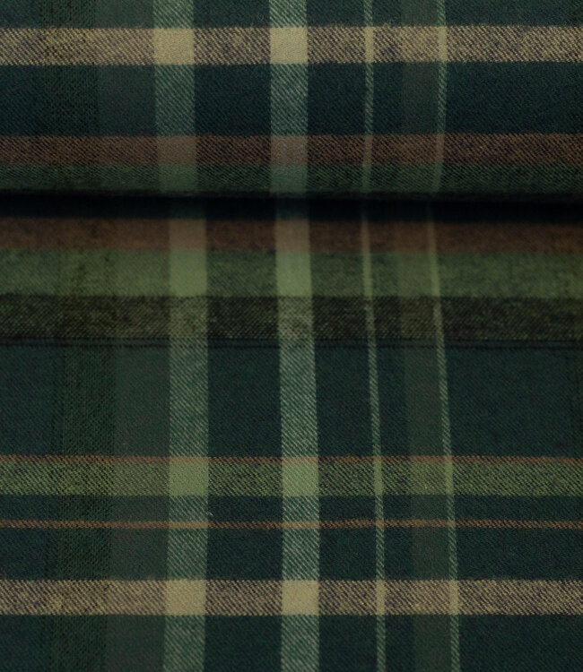 groen en beige geruit - superzachte flanel