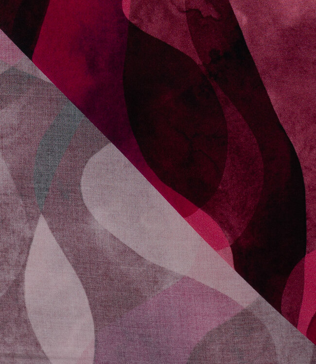 cyclaam en bordeaux waves - ecovero viscose twill