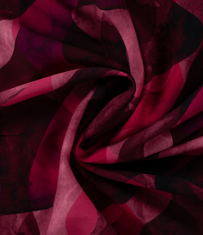 cyclaam en bordeaux waves - ecovero viscose twill