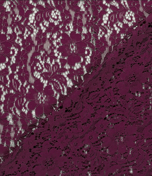 donker fuchsia - prachtige kant