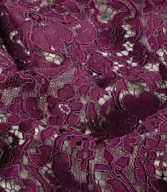 donker fuchsia - prachtige kant