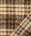 bruin en blauw - yarn dyed geweven jacquard voor mantels