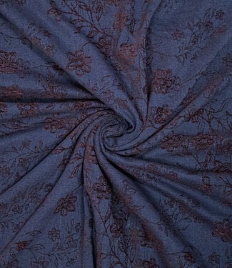 aubergine - heavy weight denim chenille jacquard 14 oz
