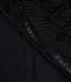 zwart subtiele bladeren - viscose jacquard
