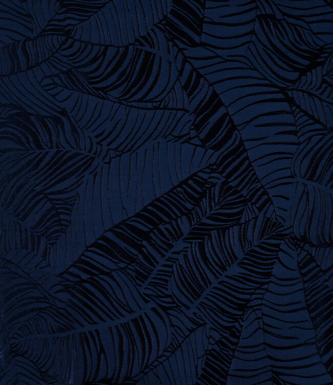marine subtiele bladeren - viscose jacquard