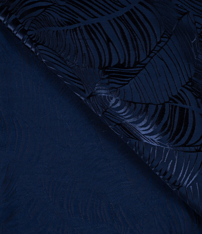 marine subtiele bladeren - viscose jacquard