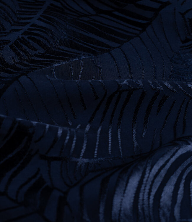 marine subtiele bladeren - viscose jacquard