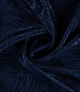 marine subtiele bladeren - viscose jacquard