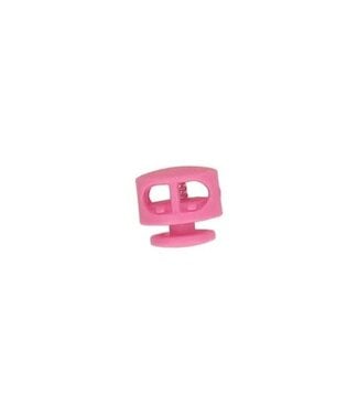 platte koordstopper 2 gaatjes - fuchsia