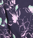 Atelier Jupe lila en groene bloemen op donkerblauw - viscose