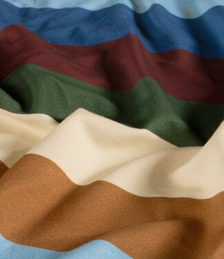 multicolor brede strepen - french terry