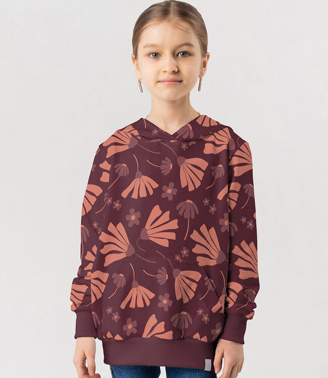 bordeaux pluisbloem - sweater