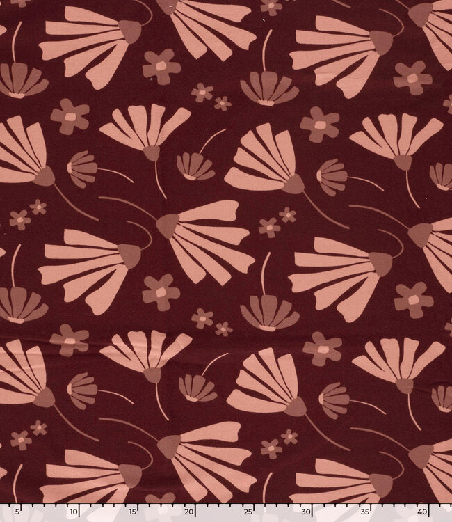 bordeaux pluisbloem - sweater