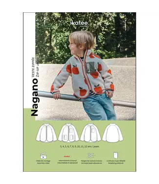 Ikatee NAGANO - vest teddy KIDS - papieren patroon
