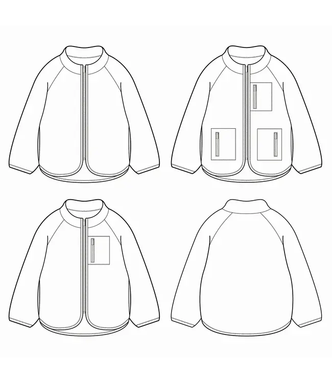 Ikatee NAGANO - vest teddy KIDS - papieren patroon