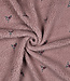 mauve kleine bloemetjes - teddy sherpa