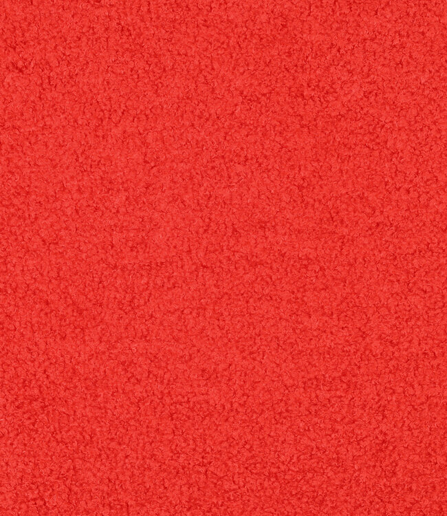 hevig rood - teddy boucle double face met fleece