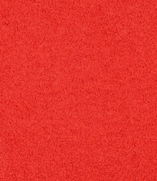 hevig rood - teddy boucle double face met fleece