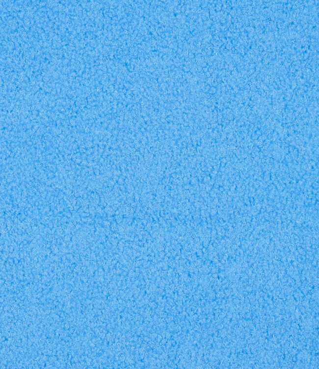 lichtblauw - teddy boucle double face met fleece