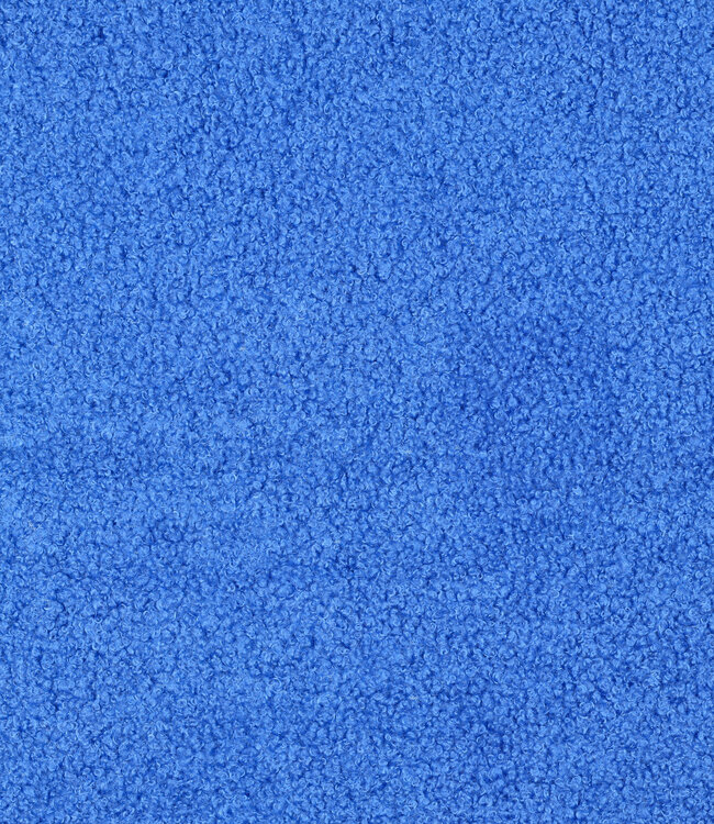 klein blauw  - teddy boucle double face met fleece