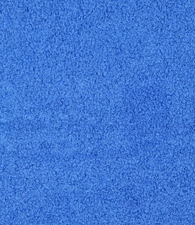 klein blauw  - teddy boucle double face met fleece