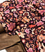 bordeaux en roze bloemen viscose