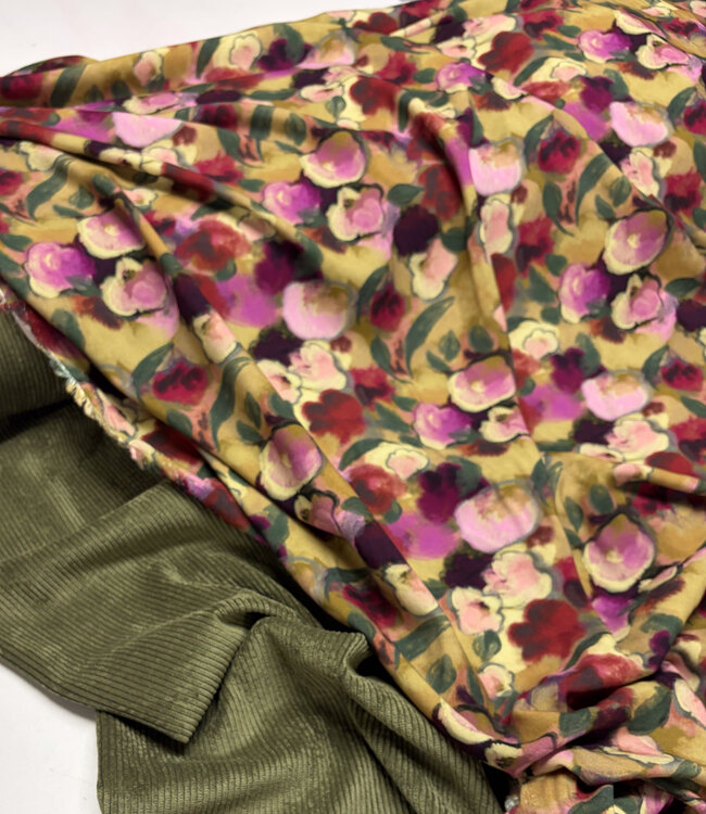 prachtige groen en violet viscose