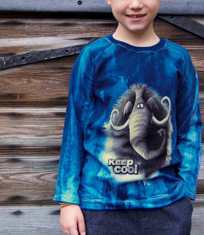 Swafing mamoet blauw all over - sweater