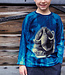 Mamoet blauw - sweater paneel 90 cm