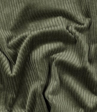 khaki - washed corduroy met stretch - ribfluweel