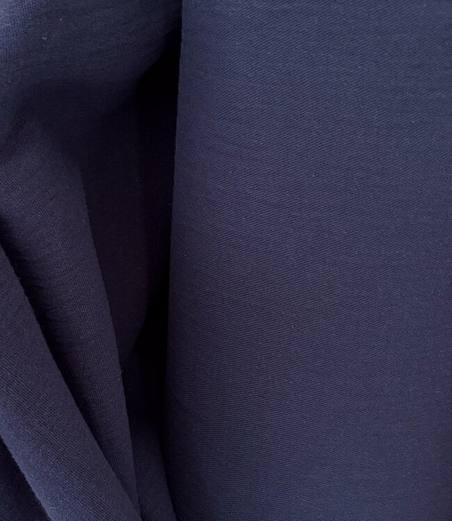 twill double gauze - mooie zware kwaliteit - marineblauw
