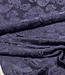 A la Ville Ingeweven leaves - diep nachtblauw - Viscose rayon gesatineerd (knipmode)