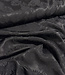 A la Ville Ingeweven leaves - zwart - Viscose rayon gesatineerd (knipmode)