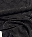 A la Ville Ingeweven leaves - zwart - Viscose rayon gesatineerd (knipmode)