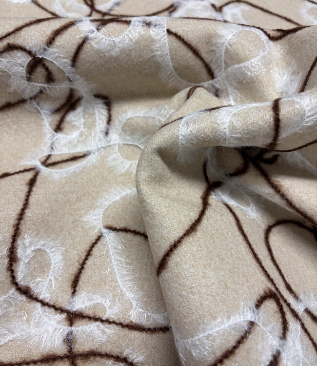 mantelstof Arabesco - crema