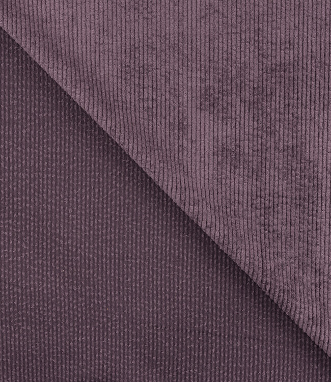 aubergine - soepelvallende washed corduroy
