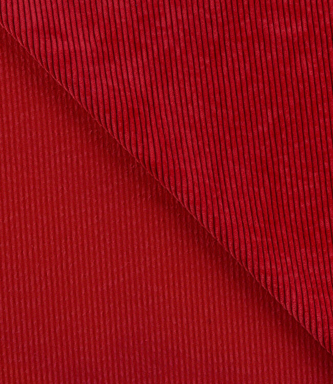 rood - soepelvallende washed corduroy