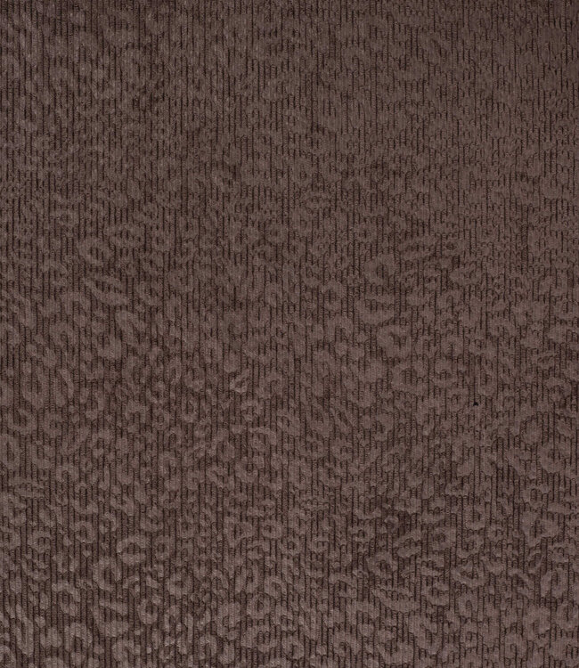 donkerbruin met subtiele luipaardprint - soepelvallende corduroy / ribfluweel