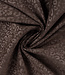 donkerbruin met subtiele luipaardprint - soepelvallende corduroy / ribfluweel