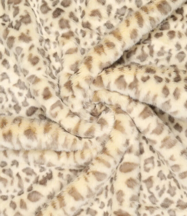 deadstock Faux Fur - Siberian Tiger beige - prachtige kwaliteit