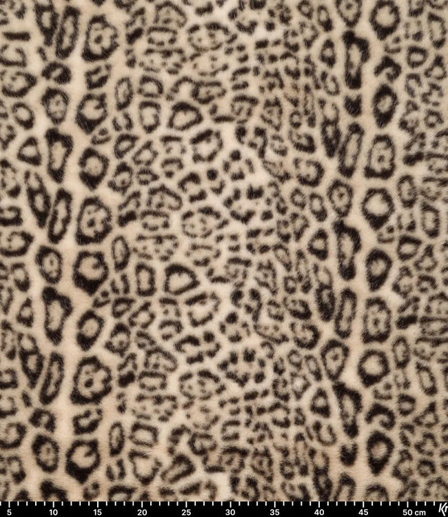 deadstock faux fur - beige cavallo luipaardprint