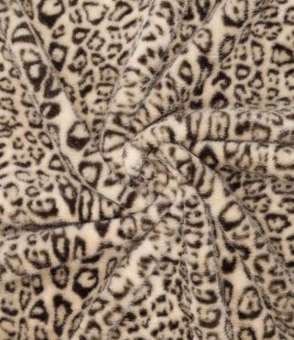 deadstock faux fur - beige cavallo luipaardprint