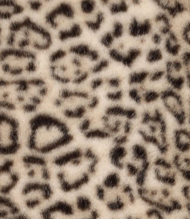 deadstock faux fur - beige cavallo luipaardprint