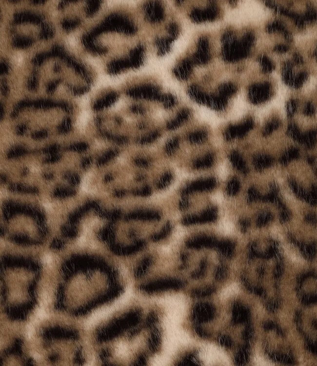 deadstock faux fur - bruin cavallo luipaardprint
